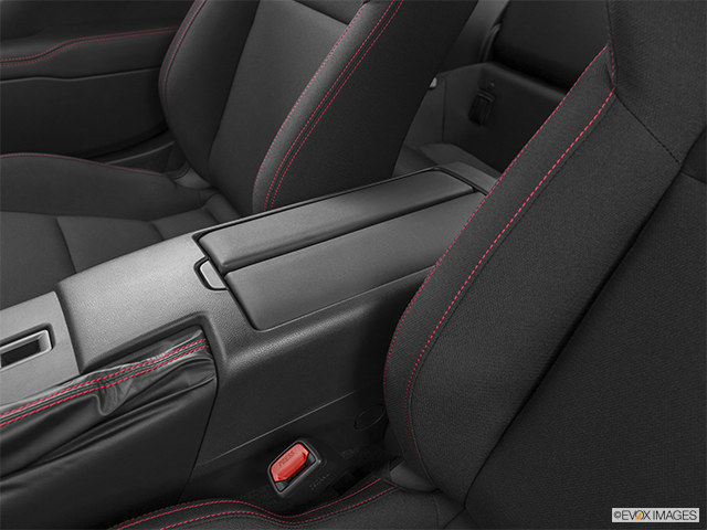 2023 Subaru BRZ | Front center console with closed lid, from driver’s side looking down
