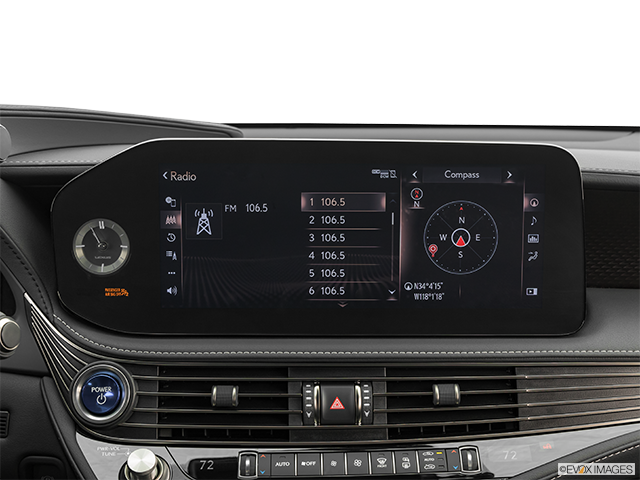 2022 Lexus LS 500h AWD | Closeup of radio head unit