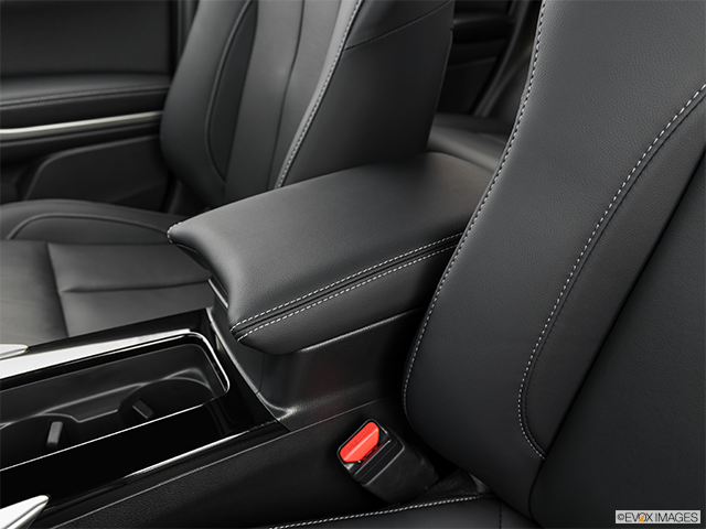 2023 Mitsubishi Eclipse Cross | Front center console with closed lid, from driver’s side looking down