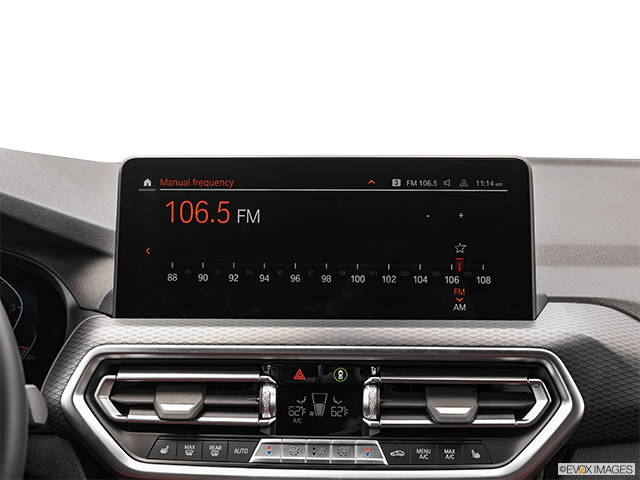 2023 BMW X4 | Closeup of radio head unit