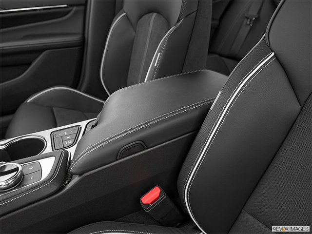 2023 Cadillac CT4 | Front center console with closed lid, from driver’s side looking down