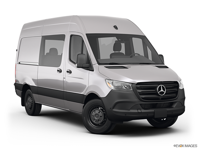 2023 Mercedes-Benz Sprinter Crew Van | Front passenger 3/4 w/ wheels turned