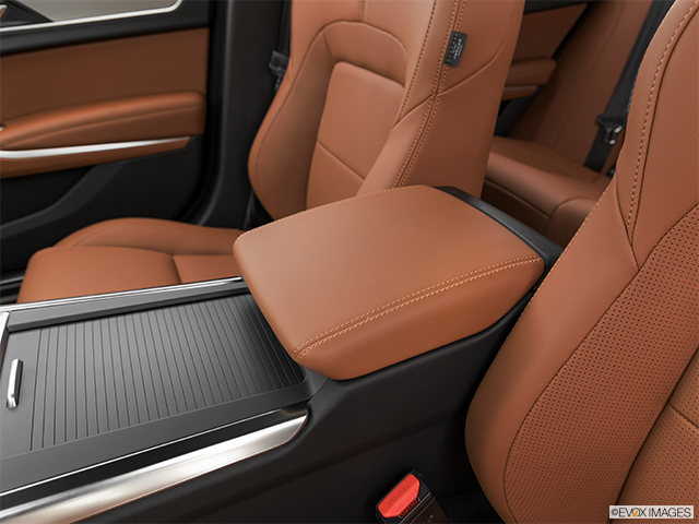 2023 Jaguar XF | Front center console with closed lid, from driver’s side looking down