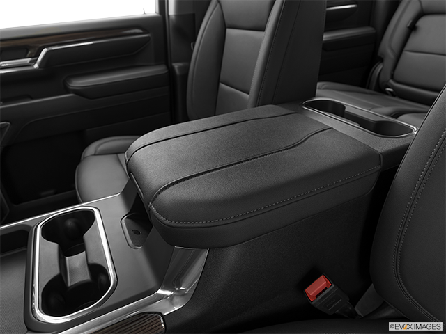2024 Chevrolet Silverado 2500HD | Front center console with closed lid, from driver’s side looking down