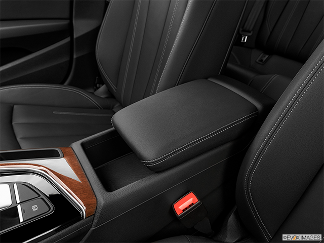 2023 Audi A5 Sportback | Front center console with closed lid, from driver’s side looking down
