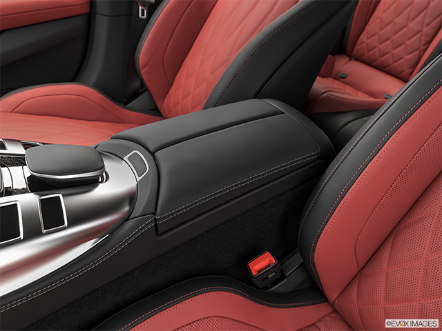 2023 Mercedes-Benz AMG GT | Front center console with closed lid, from driver’s side looking down