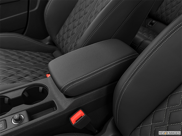 2024 Audi S3 | Front center console with closed lid, from driver’s side looking down