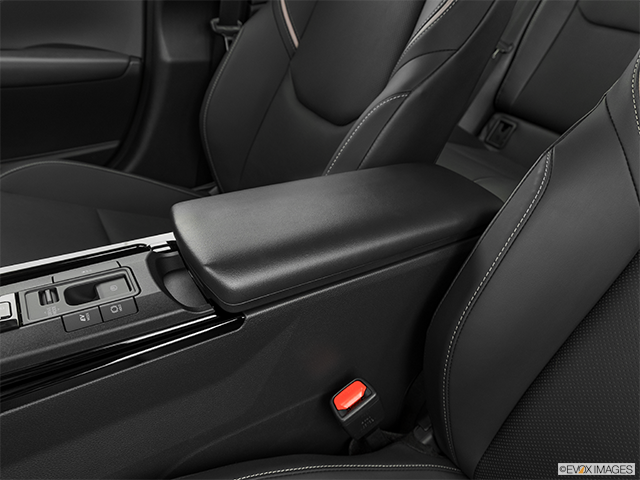 2024 Toyota Prius | Front center console with closed lid, from driver’s side looking down