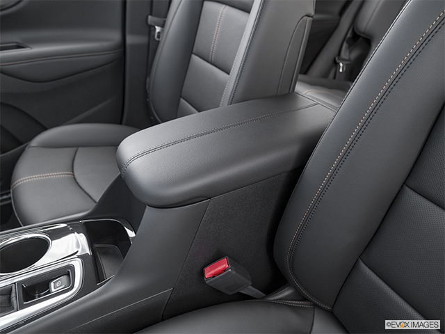2022 Chevrolet Equinox | Front center console with closed lid, from driver’s side looking down