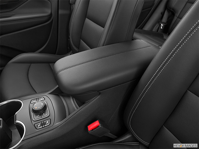 2022 GMC Terrain | Front center console with closed lid, from driver’s side looking down