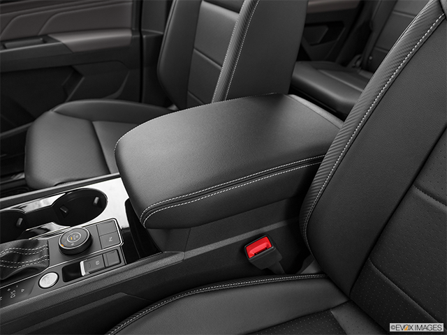 2022 Volkswagen Atlas Cross Sport | Front center console with closed lid, from driver’s side looking down