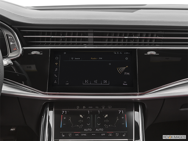 2022 Audi SQ8 | Closeup of radio head unit