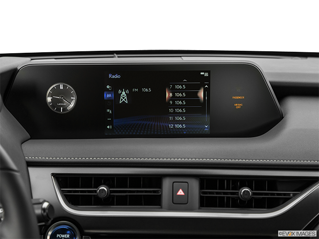 2022 Lexus UX 250h | Closeup of radio head unit