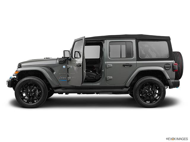 2022 Jeep Wrangler Unlimited | Driver's side profile with drivers side door open
