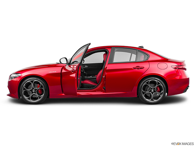 2022 Alfa Romeo Giulia | Driver's side profile with drivers side door open