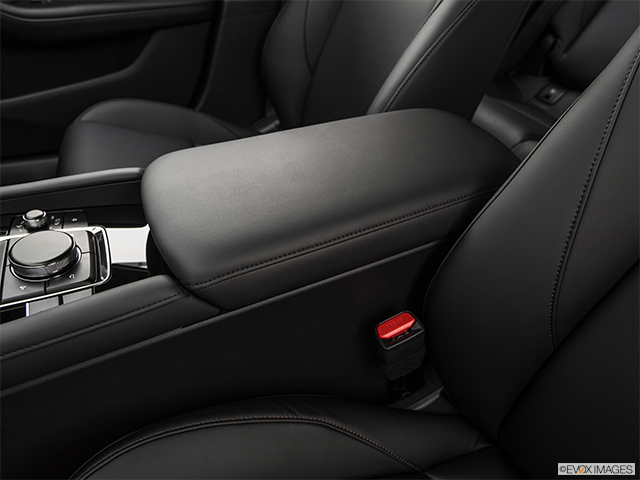 2022 Mazda Mazda3 Sport | Front center console with closed lid, from driver’s side looking down