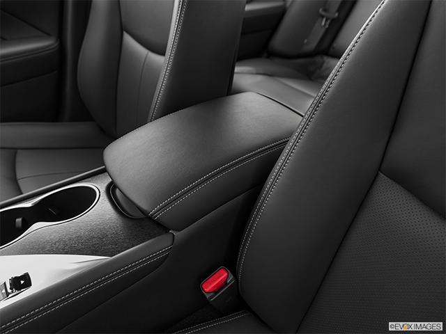 2022 Infiniti Q50 | Front center console with closed lid, from driver’s side looking down