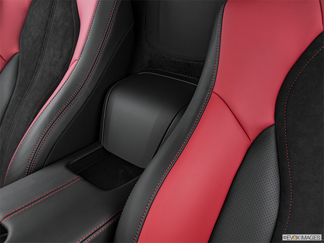 2022 Acura NSX | Front center console with closed lid, from driver’s side looking down