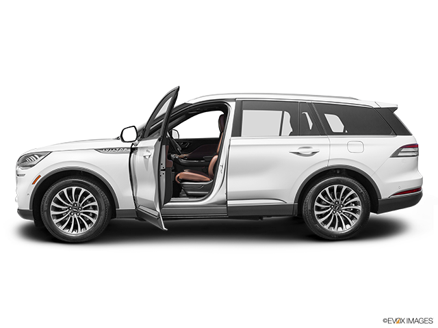 2022 Lincoln Aviator | Driver's side profile with drivers side door open