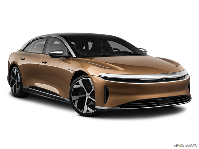 2023 Lucid Air | Front passenger 3/4 w/ wheels turned