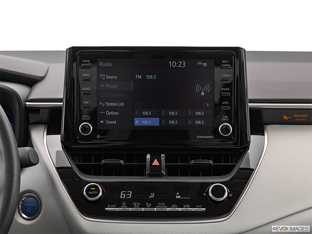 2022 Toyota Corolla Hybrid | Closeup of radio head unit