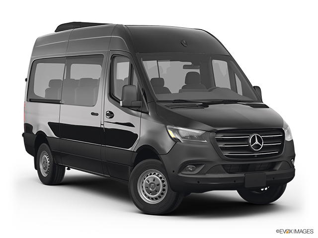 2023 Mercedes-Benz Sprinter Passenger Van | Front passenger 3/4 w/ wheels turned