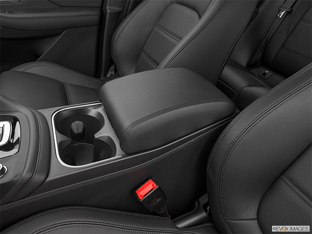 2022 Jaguar E-Pace | Front center console with closed lid, from driver’s side looking down