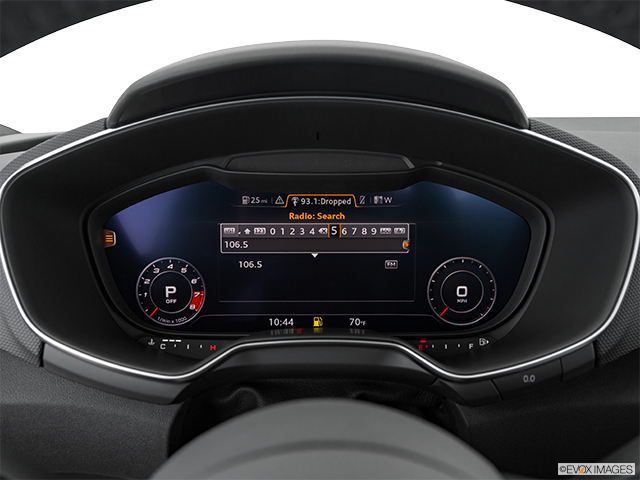 2022 Audi TTS | Closeup of radio head unit