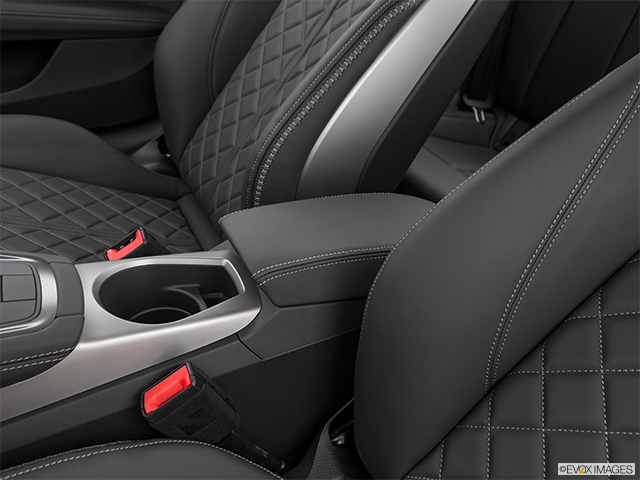 2022 Audi TTS | Front center console with closed lid, from driver’s side looking down