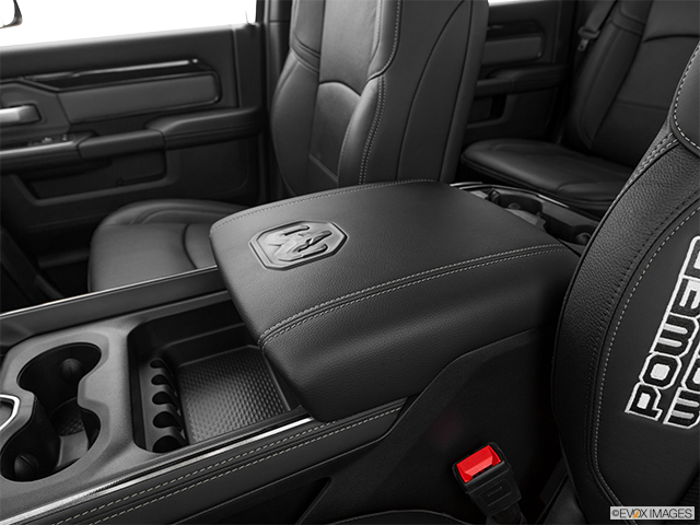2024 Ram Ram 2500 | Front center console with closed lid, from driver’s side looking down