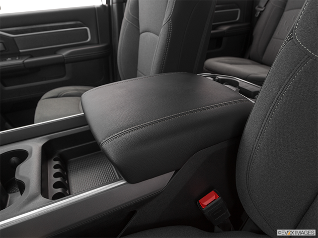 2024 Ram Ram 2500 | Front center console with closed lid, from driver’s side looking down
