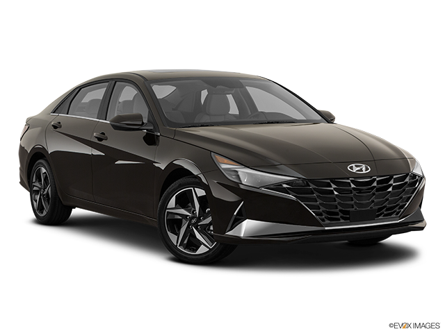 2023 Hyundai Elantra Hybrid | Front passenger 3/4 w/ wheels turned