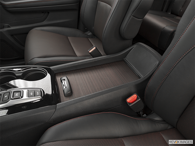 2024 Honda Ridgeline | Front center console with closed lid, from driver’s side looking down