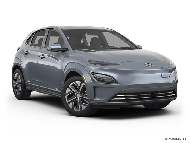 2023 Hyundai KONA electric | Front passenger 3/4 w/ wheels turned