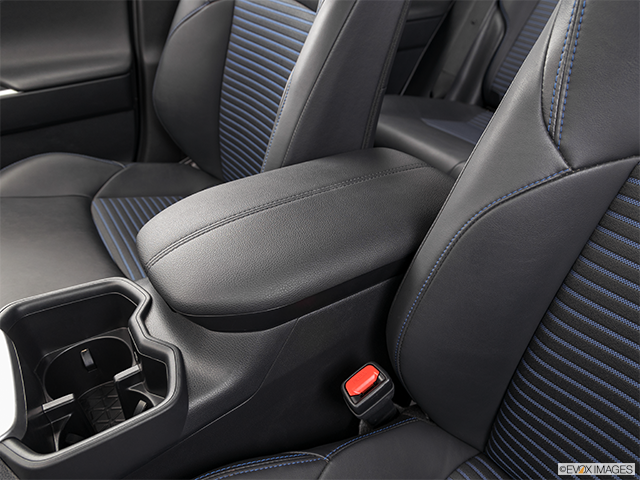 2022 Toyota RAV4 Hybrid | Front center console with closed lid, from driver’s side looking down