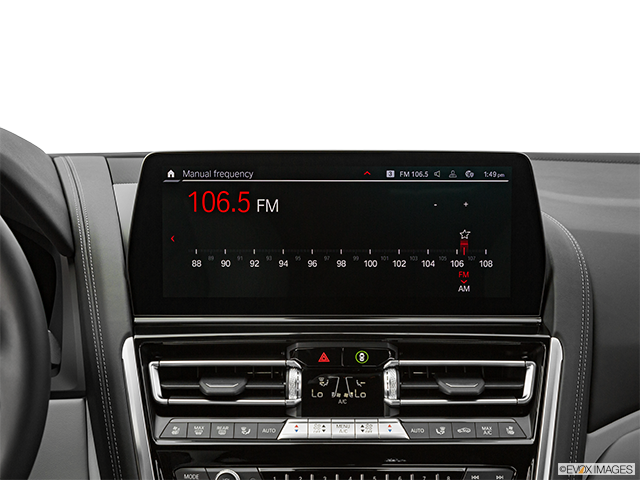 2023 BMW M8 Convertible | Closeup of radio head unit