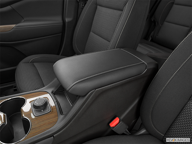 2023 GMC Acadia | Front center console with closed lid, from driver’s side looking down