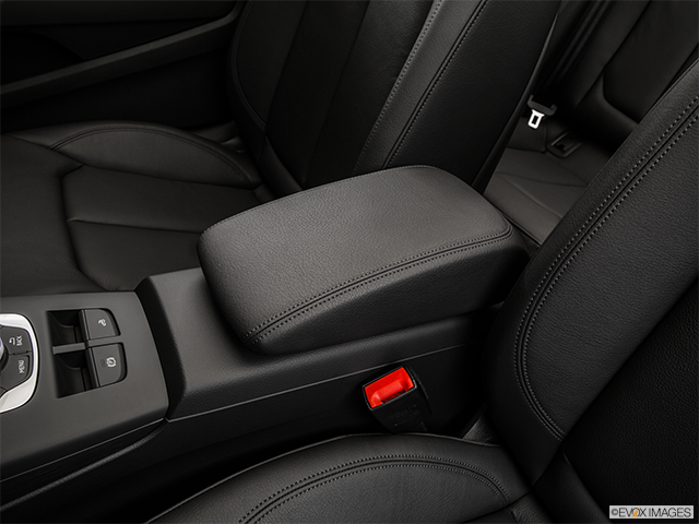 2015 Audi A3 | Front center console with closed lid, from driver’s side looking down