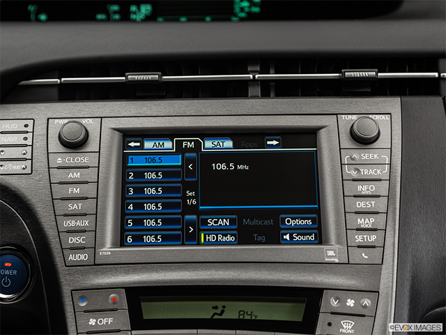 2015 Toyota Prius | Closeup of radio head unit