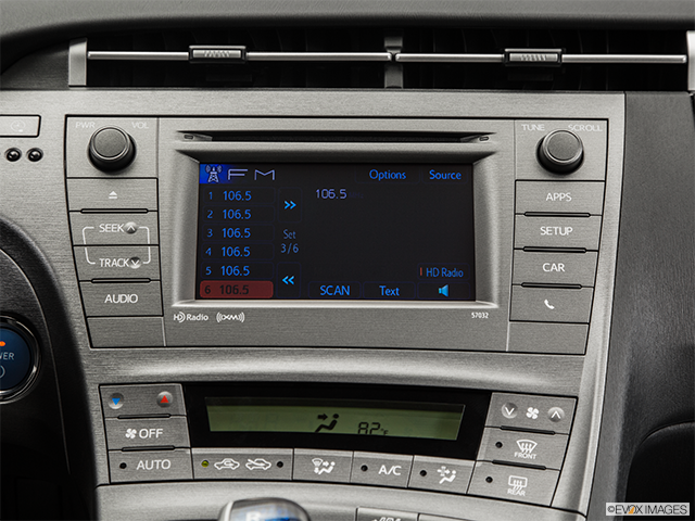 2015 Toyota Prius Plug-In | Closeup of radio head unit