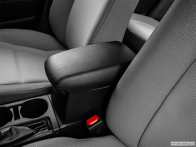 2015 Toyota Corolla | Front center console with closed lid, from driver’s side looking down