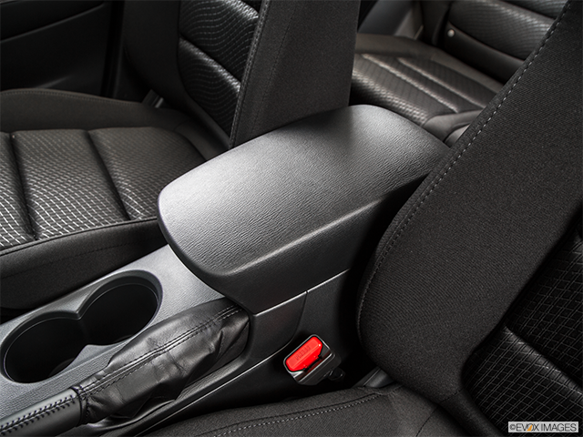 2015 Mazda CX-5 | Front center console with closed lid, from driver’s side looking down