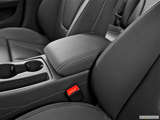 2015 Audi S4 | Front center console with closed lid, from driver’s side looking down