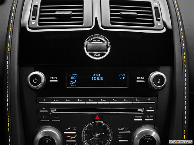 2015 Aston Martin V12 Vantage | Closeup of radio head unit