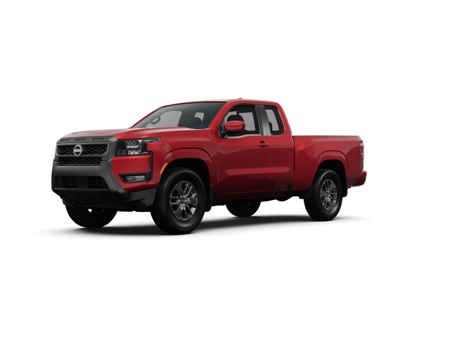 2025 Nissan Frontier SV, front three-quarter view, paint 1 of 8