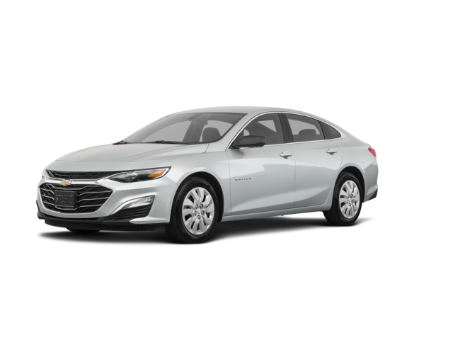 2019 Chevrolet Malibu L, front three-quarter view, paint 1 of 2