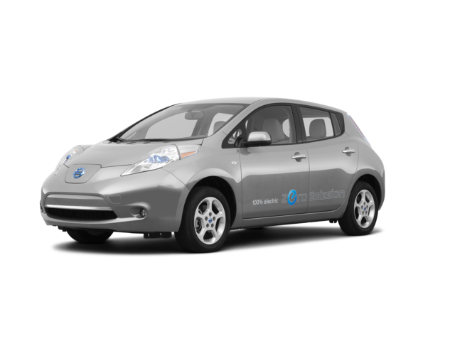 2011 Nissan Leaf SV, front three-quarter view, paint 1 of 5