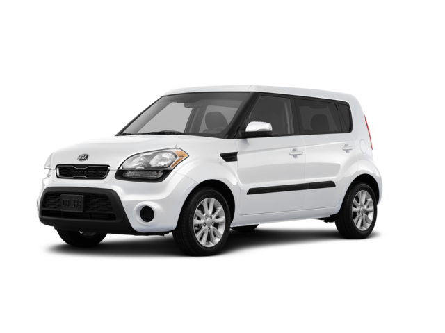 2013 Kia Soul Base, front three-quarter view, paint 1 of 8