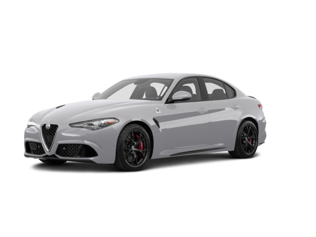 2019 Alfa Romeo Giulia Quadrifoglio, front three-quarter view, paint 1 of 8