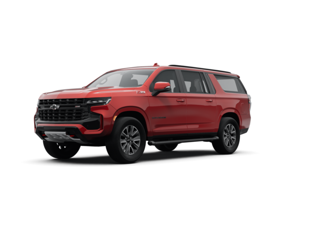 2023 Chevrolet Suburban Z71, front three-quarter view, paint 1 of 8
